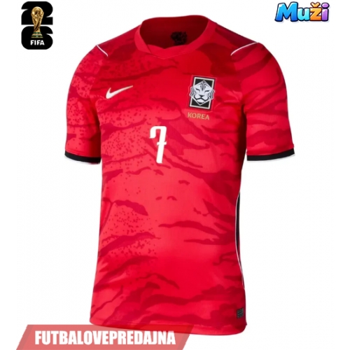 Lacne Muži Futbalové dres Kórejská republika Son Heung-min #7 MS 2026 Krátky Rukáv - Domáci